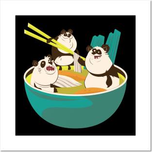 Ramen - Noodles - Panda For Ramen Lovers Posters and Art